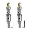 2-Pack 11/16" TCT Hole Saws for Hard Metal, Heavy Duty 18mm Tungsten Carbide Tipped Hole Cutters Set with Spring-Loaded Pilot Drill Bits for Stainless Steel, Metal, Iron, and Plastic.
