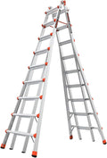 Little Giant Ladders Skyscraper M17, Adjustable Step Ladder, 9–17 Ft, Aluminum, 300 lb Load Capacity, Type 1A Extra Heavy Duty, 20.7-Ft Reach (10110)