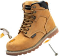 Work Safety Boots for Men Durable Crazy-Horse Leather Indestructible Steel Toe Waterproof and Non-Slip Better Warmth Men Work Shoes