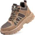 Work Boots for Men,Lightweight Breathable High Top Steel Toe Boots,Indestructible Steel Toe Shoes,Non Slip Safety Work Shoes.