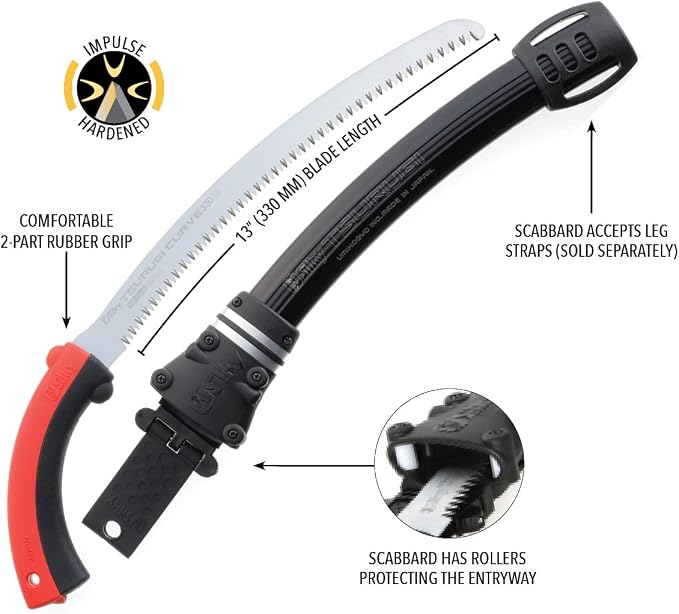 Silky Professional Series TSURUGI Curved Hand Saw 330mm LG Teeth (454-33)