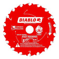 Diablo Fast Framing Saw Blade for Wood - 5-3/8" Diameter, 18 ATB Teeth | 20mm Arbor, .049" Kerf, 18° Hook Angle, .039" Plate, 14500 Max RPM - D053818WMX