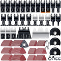 CONNOO 158 Pack Oscillating Saw Blades, Oscillating Tool Blades with Sandpaper, Multitool Bi-Metal Blades Kits for Wood Metal Plastics Quick Release Fit Dewalt Ryobi Rockwell Makita