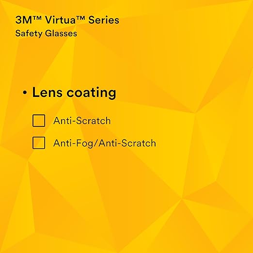 3M Safety Glasses, Virtua 11228, Pack of 100, ANSI Z87, Unisex, Clear Lens, Clear Frame, Economical Eye Protection, Lightweight, UVA, UVB, UVC