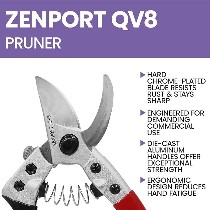 Zenport QV8-10PK Pruning Shear, Red, 10