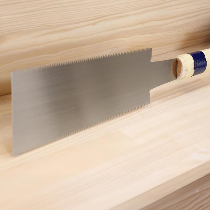 Senkichi Japanese Ryoba Pull Saw 9.5" / 240mm - Double Edge Hand Saw for Rip-Cut, Crosscut, Joinery, Hardwood, and Fine Woodworking