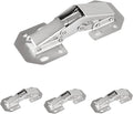 4-Pack Hidden Hinges for Cabinet Doors Frameless, Concealed Cabinet Hinges, 90 Degree Surface Mount Hinges
