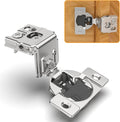 Chibery 30 Pack 1-1/2" Overlay 4D Soft Close Concealed Hinges for Face Frame Door, Adjustable Closing Speed, Smooth Slow Self Close Hinges, Satin Nickel, 105° Open Angle Stainless Steel Cabinet Hinges