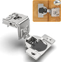 Chibery 20 Pack 1-1/2" Overlay 4D Soft Close Concealed Hinges for Face Frame Door, Adjustable Closing Speed, Smooth Slow Self Close Hinges, Satin Nickel, 105° Open Angle Stainless Steel Cabinet Hinges