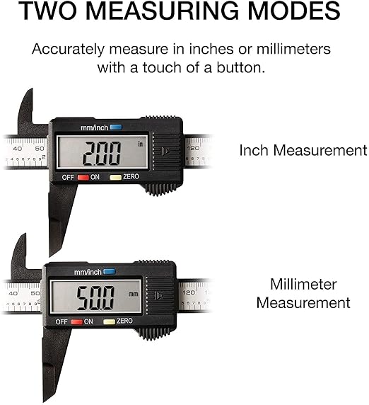 NEIKO 01417A 6” Digital Caliper | Electronic Measuring Tool | Range of 0-6”or 0-150mm | Inch and Millimeters | Large LCD Display | External and Internal Measuring Jaw | Zero Setting and Auto Off