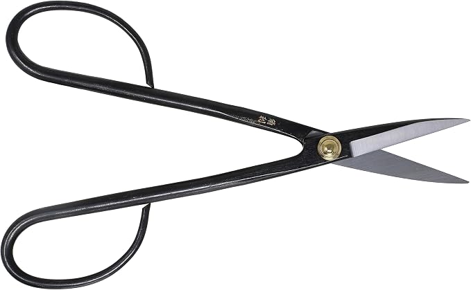 KAKURI Bonsai Twig Shears Made in Japan 8", Japanese Carbon Steel Blade, Precision Bonsai Scissors for Fine Pruning and Trimming