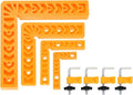 HARFINGTON 4Pcs Corner Clamp 90 Degree 3/4/6/8" Right Angle Clamp Set for Woodworking, ABS Plastic Positioning Square Tool for Picture Frame Box Cabinets Drawers, Yellow