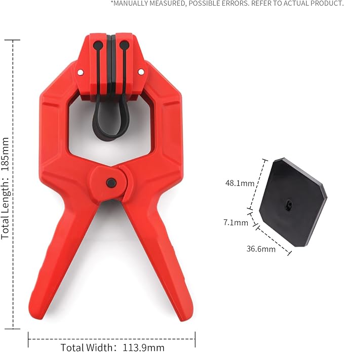 Heavy Duty Edge Band Spring Clamp Set of 8Pcs for Woodworking Strap Clamps Bandy Miter Home Improvement Grip Edge Hand Tools,Shelving,Cabinet,Plywood,Molding,Trim,Pool