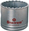 Starrett Diamond Grit Hole Saw, 1-1/2" Dia, 1-5/8" Cutting Depth | Ideal For Drilling Small Diameter Holes, 5/8-18 Thread Size, XA2/XA10 Arbor Type, Silver Finish, KD0112-N