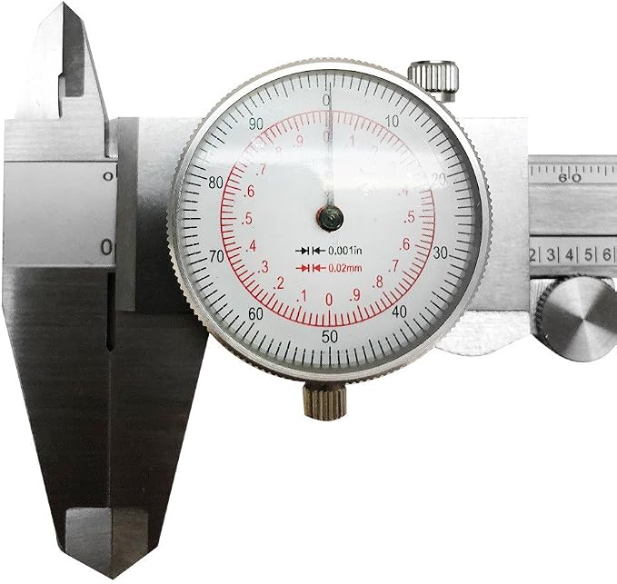 PROLINEMAX 6'' / 150MM Dual Reading Dial Caliper Shockproof Scale Metric SAE Standard INCH MM