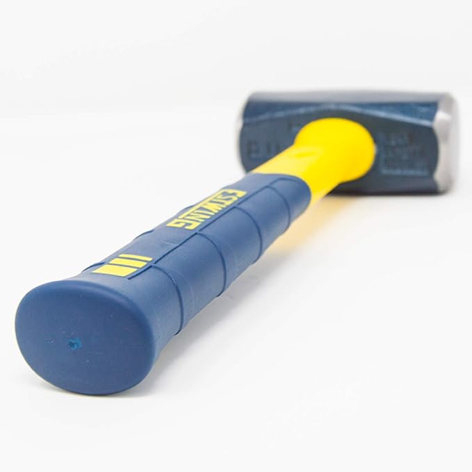 ESTWING Sure Strike Drilling/Crack Hammer - 2-Pound USA Made Sledge with Fiberglass Handle & No-Slip Cushion Grip - MRF2LB