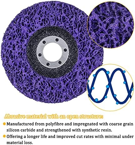 12 Pack 4-1/2" x 7/8" Strip Discs Stripping Wheel Fit Angle Grinder Clean and Remove Paint Coating Rust Welds Oxidation