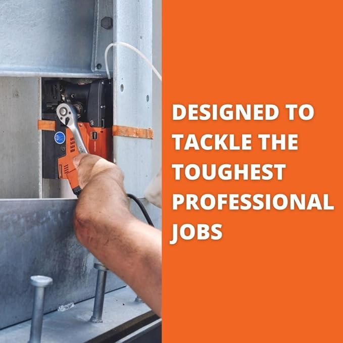 Fein JMC Magforce 90 Magnetic Base Drill with Brushless Motor for Work in Hard-to-Reach Areas - 1,200W, 1-3/8" HSS Cutter Max. Diameter, 1-3/8" Cutting Depth - 72732362090