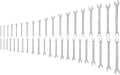 TEKTON Combination Wrench Set, 41-Piece | WCB90308 | (1/4 - 1-1/4 in., 6 - 32 mm, Common Sizes), Chrome Finish