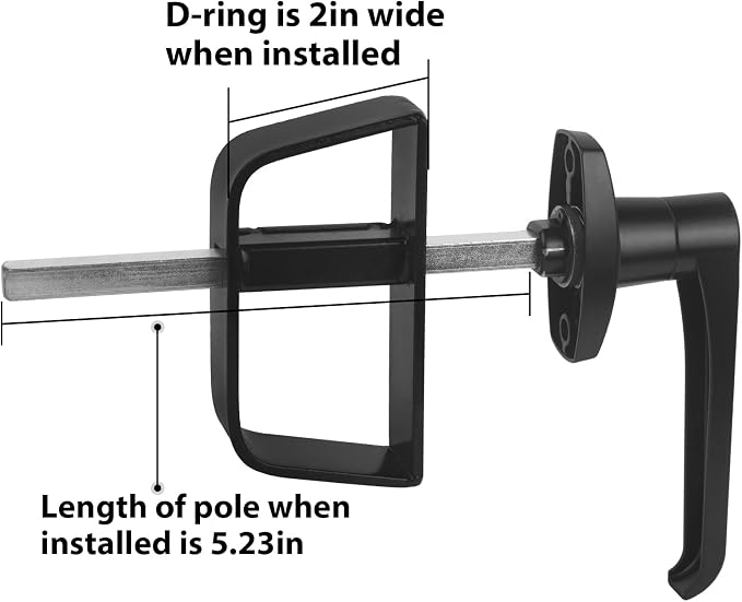shed Door Latch shed Door Handle with 5-1/2" Stem,shed Door Lock Matching Set Includes 5 Keys forPlayhouses, shed Latch Chicken Coops,Camper, RV, Garage Door(Black)