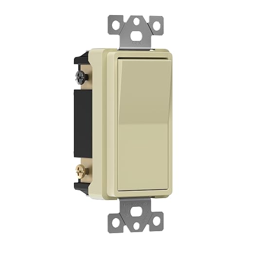 ENERLITES 4-Way Decorator Paddle Rocker Light Switch, Gloss Finish, Clamp Down Wiring, Grounding Screw, Residential Grade, 15A 120V/277V, UL Listed, 94150-I, Ivory