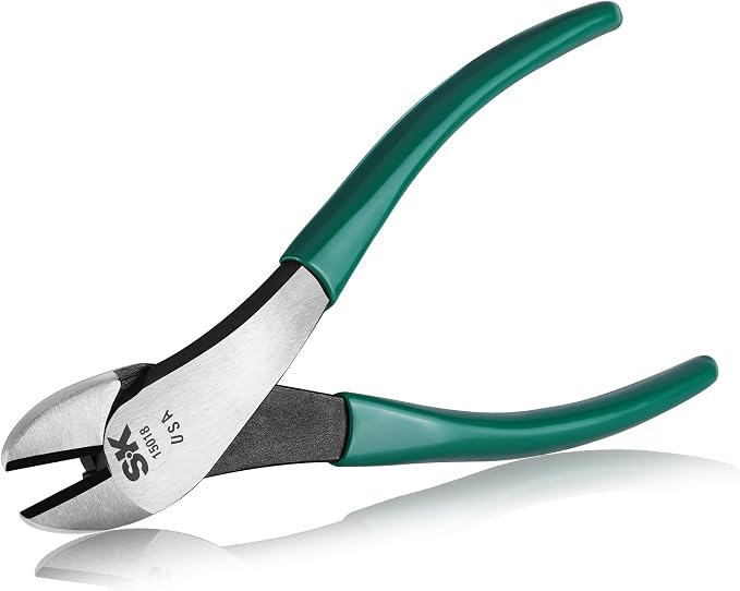 SK Tools USA Heavy Duty Angled Diagonal Cutting Pliers, 8" Long | 15018