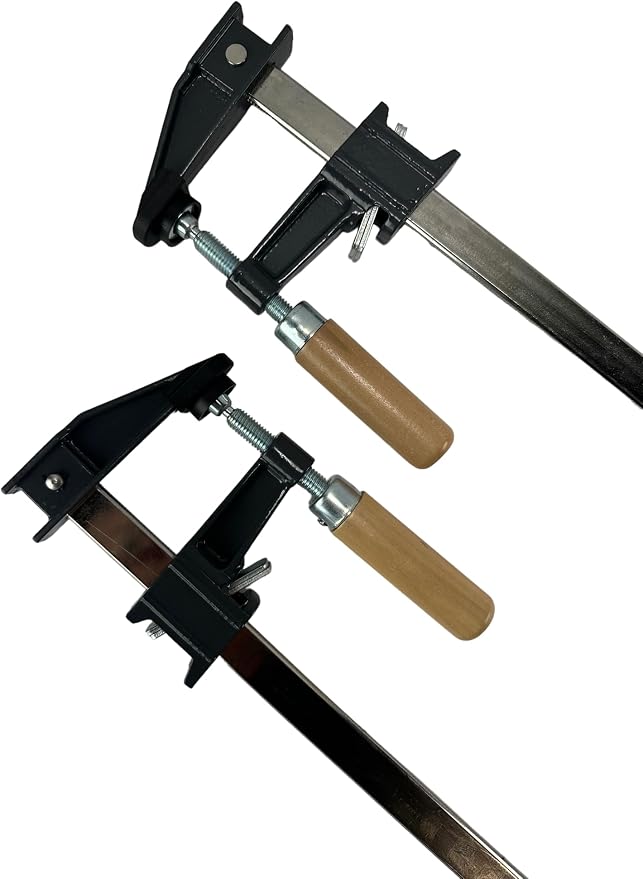 Set of 6-36" Steel Bar Clamp with Metal Ratcheting System and Quick Release Suitable for a Wide Range of Woodworking and Metalworking