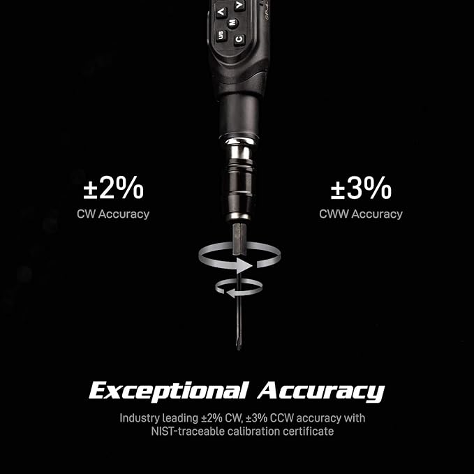 Capri Tools Digital Torque Screwdriver, Dual Direction, 1.77-35.39 in. lbs./20-400 cNm/2.04-40.82 kg-cm, 26000