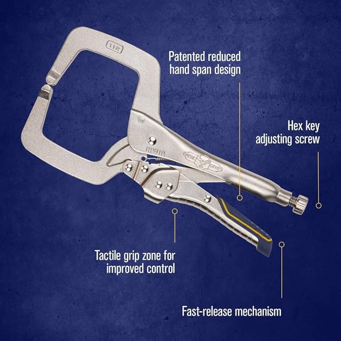 IRWIN VISE-GRIP Welding Pliers, Fast Release, C-Clamp Locking, 11-Inch (IRHT82584)