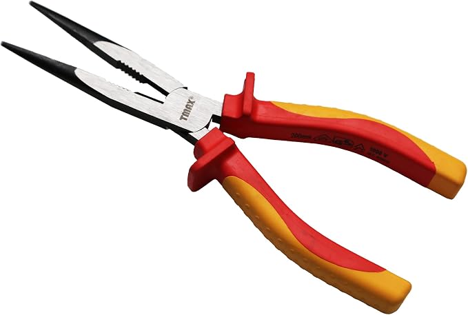TMAX 8" 1000V VDE Insulated Electrician Long Needle-Nose Plier, Cr-V