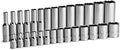Capri Tools 1/4 in. Drive 12-Point Shallow and Deep Socket Set, Metric, 4 to 15 mm, 28-Piece