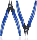 1 Pack Micro Wire Cutters, 5 Inches Flush Cutters Pliers, Diagonal Side Cutters Nippers, Zip Tie Sprue Cutter for Electronics, Plastic Models, Jewelry (Blue)