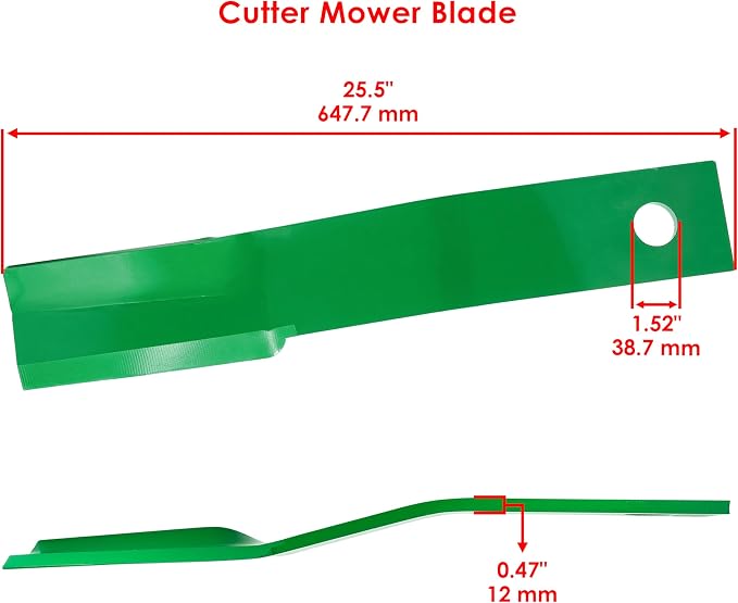 Caltric Rotary Cutter Mower Blades 25 inch CCW Compatible with Land Pride RC2512 RCRM3510 RCR2560 RCR2572 RCR2660 / Qty 2