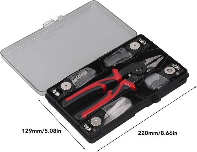 LiebeWH Multifunctional Pliers Set 5 in 1 Combination Interchangeable Pliers Kit with PVC 2 Color Coated Handle for Cutting Stripping Crimping, LiebeWHezng234sbd