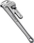 VEVOR Pipe Wrench, 18" Aluminum Straight Pipe Wrench, Adjustable Plumbing Wrench, with High Strength Jaw and Ergonomic Handle, Easy to Carry, Hangable Design, for Water Pipes, Automotive Repairs