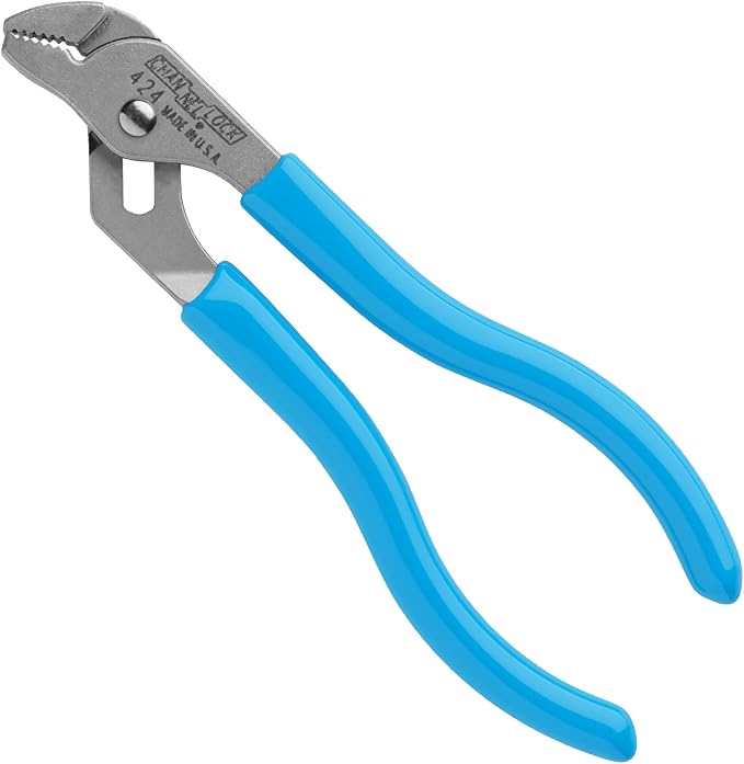 Channellock Slip-Joint Pliers 424 - Straight Jaw Tongue & Groove, Hardened Steel - 4.5 In