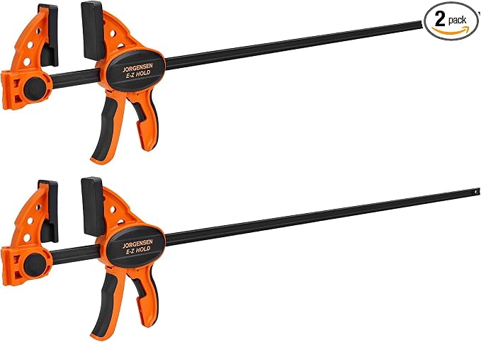 Jorgensen 24" One Hand Clamp/Spreader - 2-pack, Medium Duty, E-Z Hold Bar Clamps Set