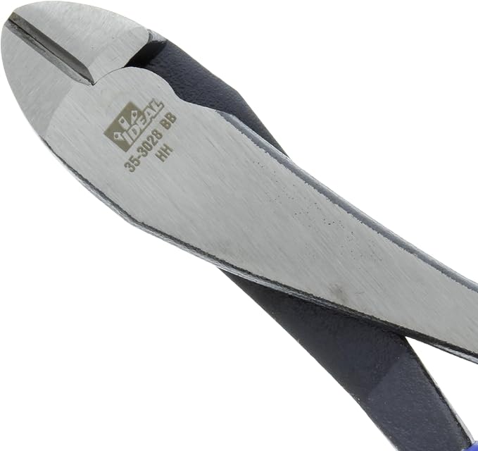 IDEAL INDUSTRIES INC. 35-3028 Diagonal-Cutting Plier - 8 in., Plier with Knife-to-Knife Blades, Smart Grip Handles