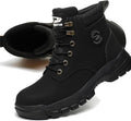 Steel Toe Boots for Women Wateproof Safety Shoes Men Lightweight Composite Toe Boots Leather Construction Steel work Shoes