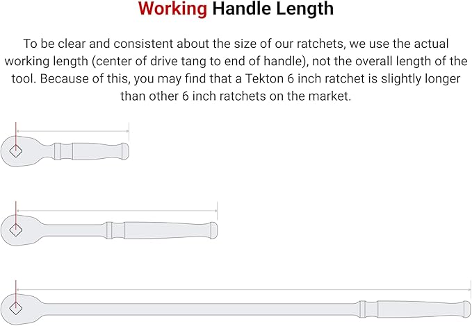 TEKTON 1/4, 3/8, 1/2 Inch Drive Ratchet Set, 3-Piece | SRH91001