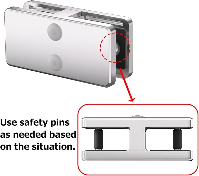Glass Clamp, 2 Pack Stainless Steel 304 Adjustable 180° Corner Clips for Frameless Railing, Staircase, Balcony, Glass Holder - Perfect for Stairs, Balusters, and Railing Systems