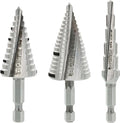 Diablo Impact Strong Step Drill Bit Set - Fast, Precise Drilling in Thin Metals, Plastic and Steel - Split Point Tip, Optimized Dual Flute Design, 3-Piece Set - DSDS003