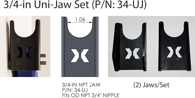 QC-Mate by XBoom Coupler (3/4” Uni-Jaw Set, 12” QC-Mate Clamp)