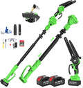 2 in 1 8IN Brushless Cordless Pole Saw & Mini Chainsaw with Extension Pole | Battery Powered Tree Trimmer with Auto Oiler, 2×4000mAh Batteries for Tree Trimming, Branch Cutting & Yard Maintenance