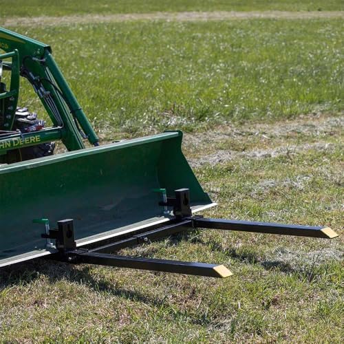 Titan Attachments Light-Duty Stabilizer Spreader Bar for 3" x 2" Clamp-On Forks, 19.5-36 Adjustable Width, Fork Stabilizer for Tractor Skid Steer Bucket Attachment