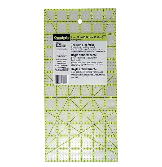 Omnigrip by Omnigrid Non-Slip Ruler, 6" x 12"