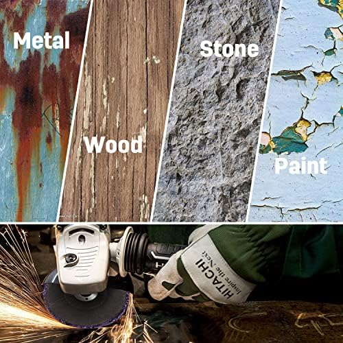 10 Pack Strip Disc Wheel for Angle Grinder Paint Rust Removal 4" x 5/8"