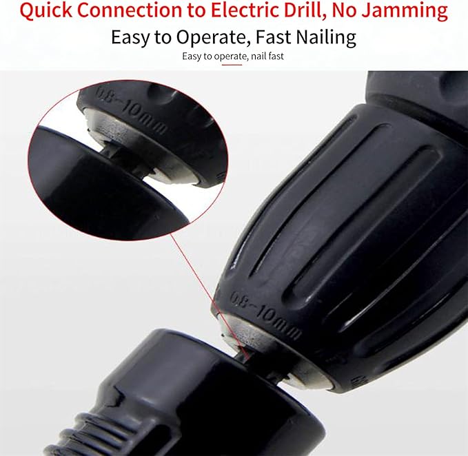 Professional Electric Rivet Gun Adapter Kit, Rivet Gun Tool Rivet Drill Attachment Power Drill Tool Kit, for Cordless Screwdrivers and Drills - Easy Processing for Pop Rivets