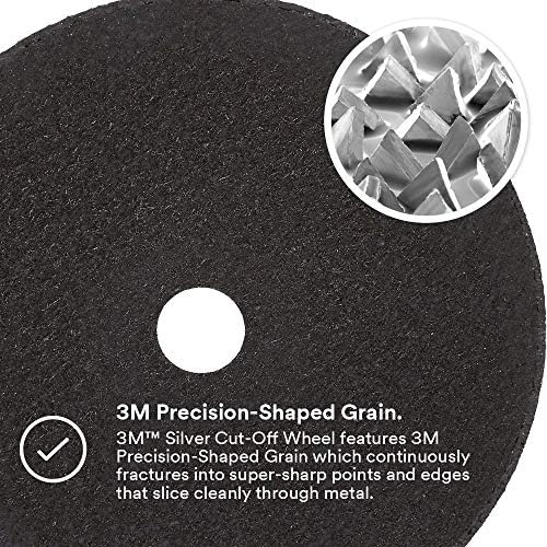 3M Silver Cut-Off Wheel, 87458, 60+, T1, 3 in x 0.035 in x 3/8 in