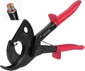 VEVOR Ratcheting Cable Cutter, Spring Steel Blades with Insulated Handles, Quick-Release Button, Heavy Duty Ratchet Cable Wire Cutter for Cutting Copper & Aluminum Cables Up to 800 MCM / 400 mm²